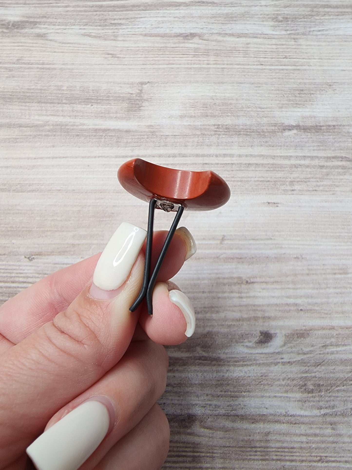 Red Jasper Moon Vent Clip