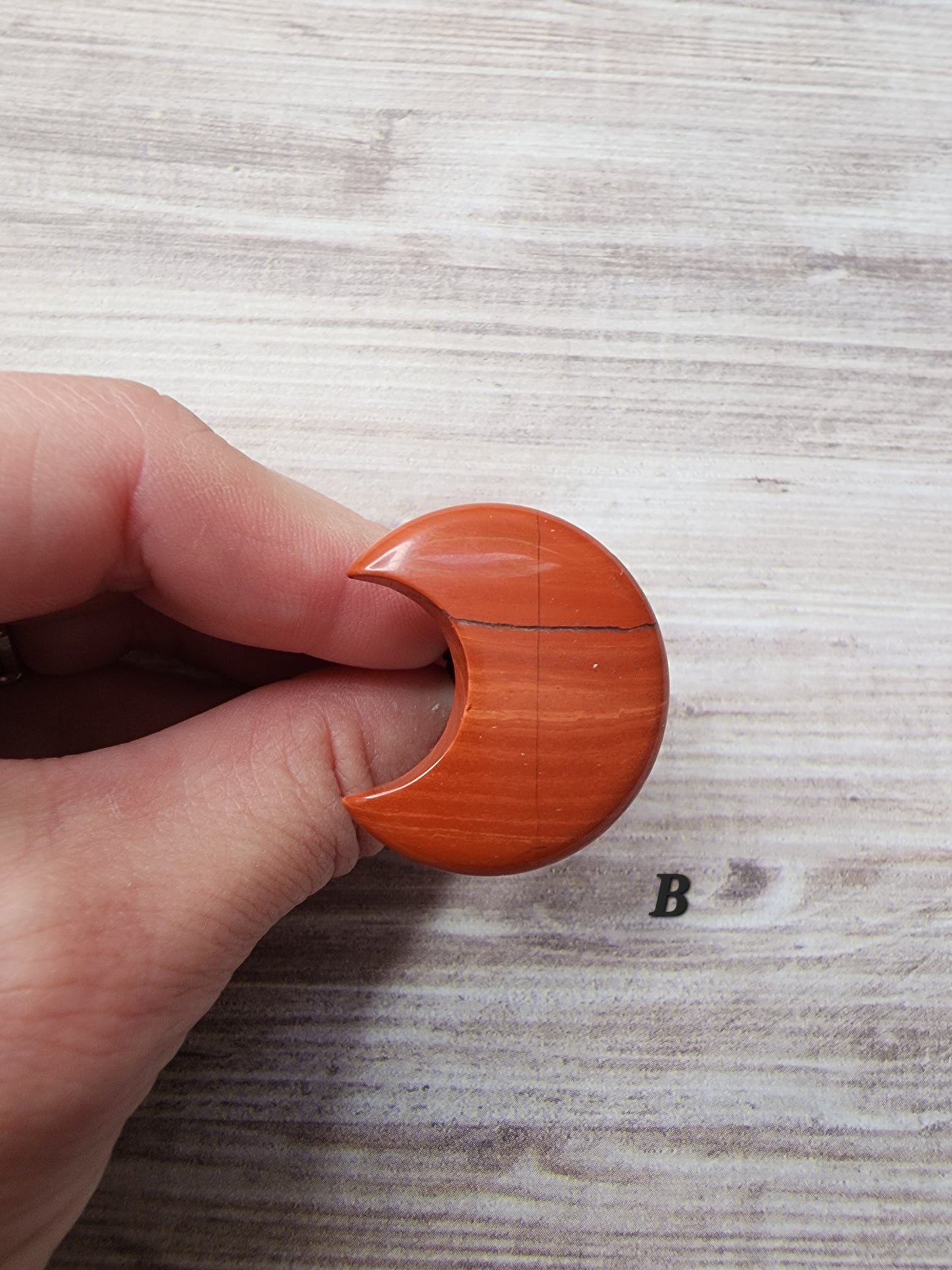 Red Jasper Moon Vent Clip