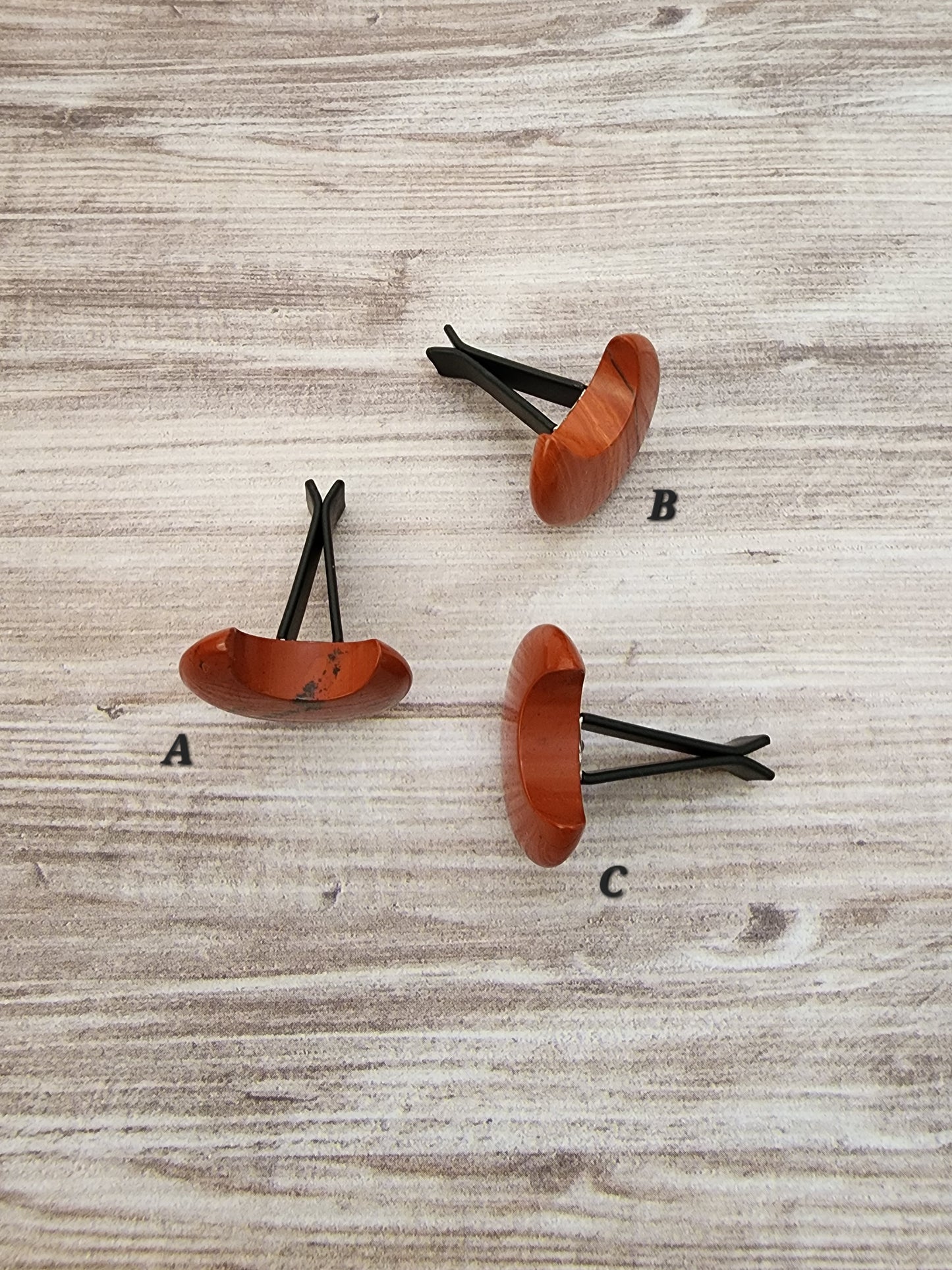 Red Jasper Moon Vent Clip