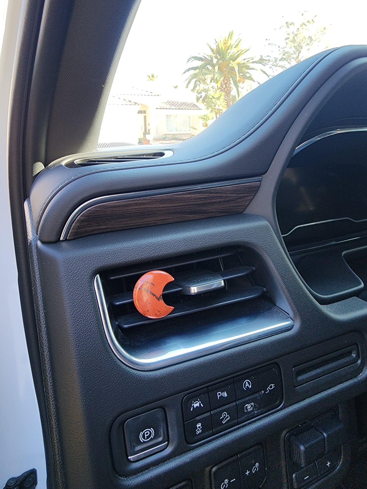 Red Jasper Moon Vent Clip
