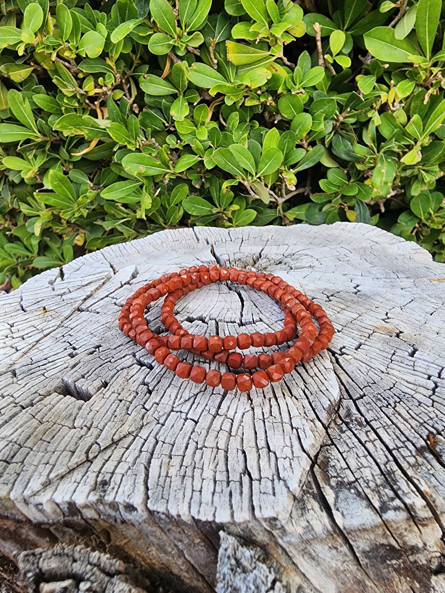 Red Jasper Cubed Bracelets