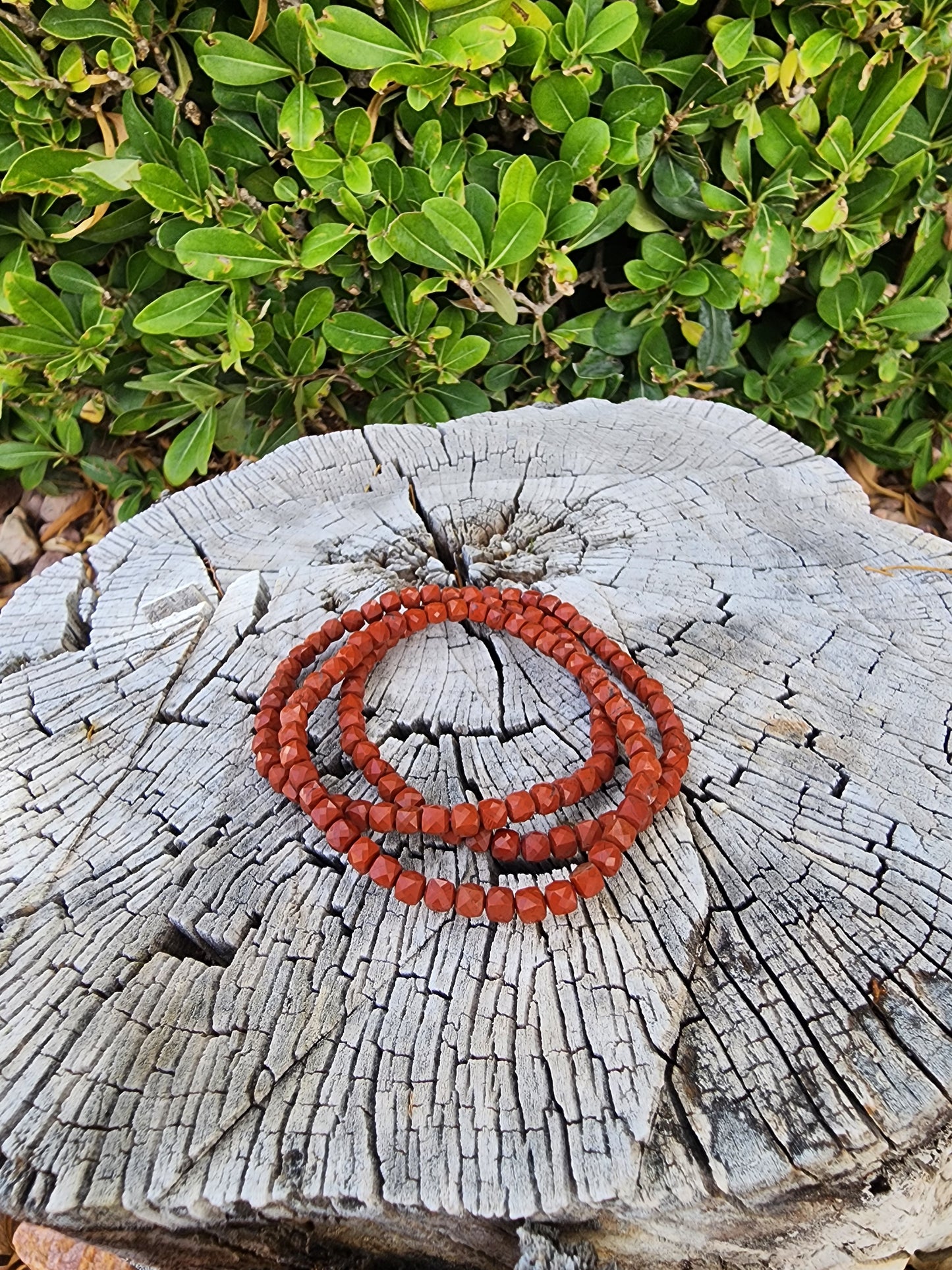 Red Jasper Cubed Bracelets
